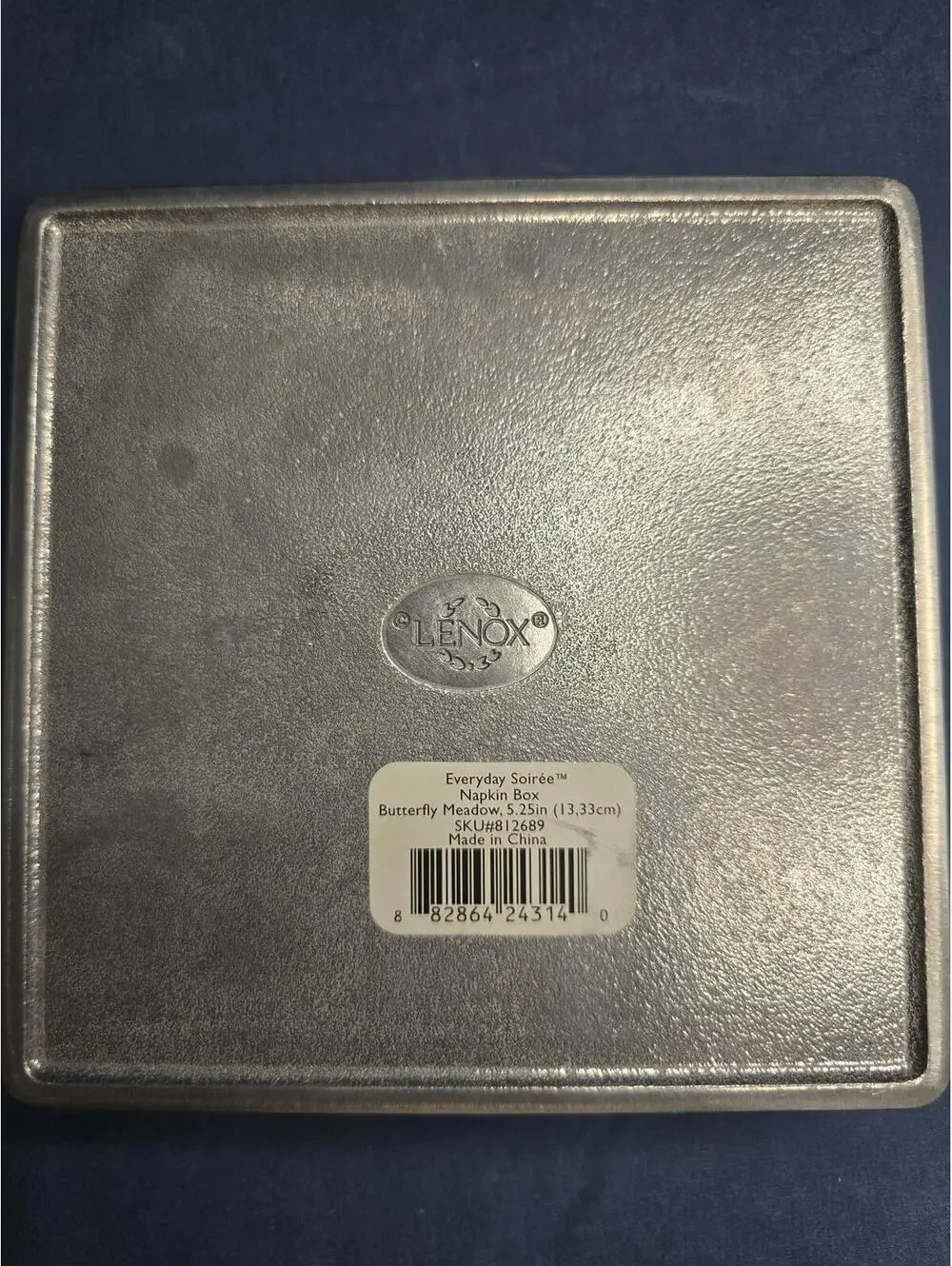 Rare Lenox Butterfly Meadow Everyday Soiree Silver Napkin Box Butterfly Weight